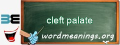 WordMeaning blackboard for cleft palate